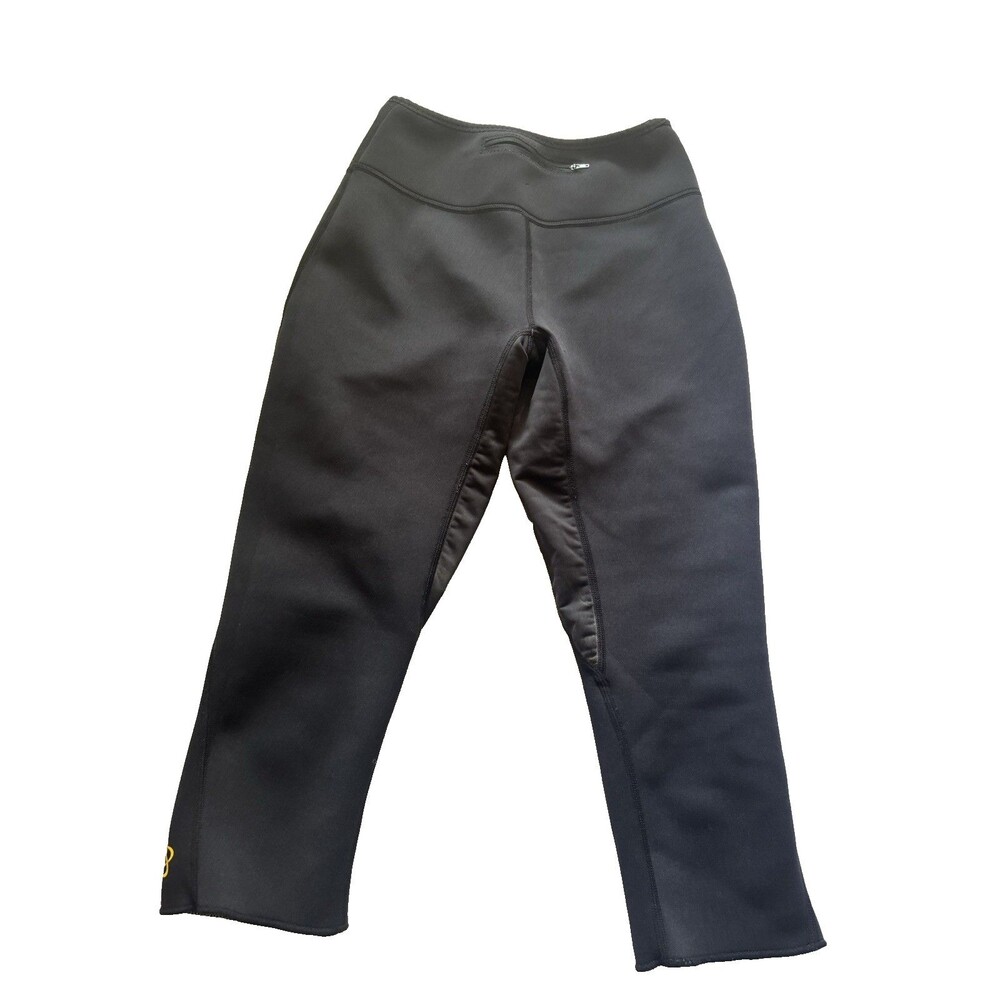 Zaggora High Rise Hotpants Slimming Neoprene Weight Loss Solid Black Capri| L